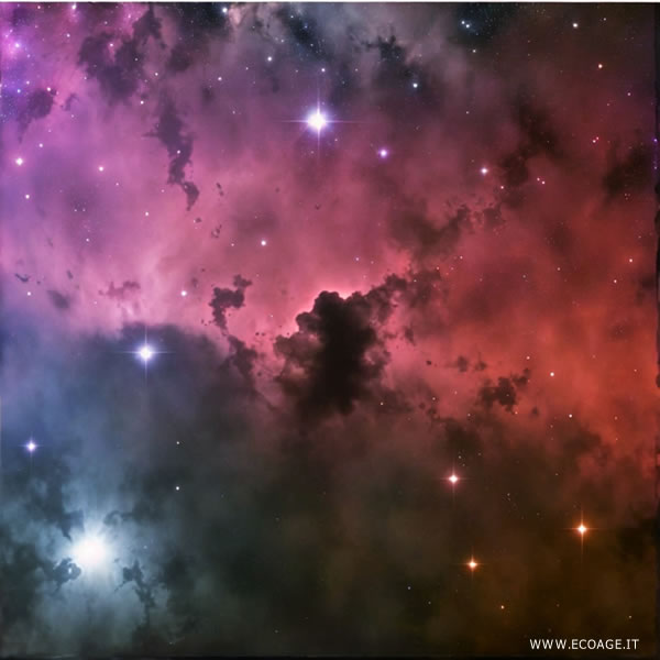 illustrazione di una nebulosa oscura