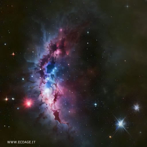 un esempio illustrato di nebulosa diffusa
