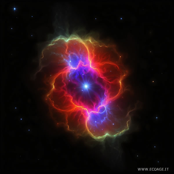 una illustrazione di una nebulosa planetaria