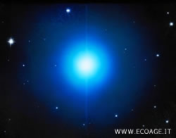 Illustrazione di una stella gigante blu